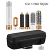 Curling Irons Hair Dryer Curler 5 In 1 Electric Iron S Rollers With And Straightening Brush 220624 Drop Delivery Products Care Styling Dho7G