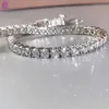 Collane di gioielli alla moda hip hop personalizzata 5 mm 6 mm di lusso 925 vvs argento diamante moissanite da tennis per uomo