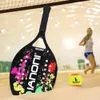 Ianoni Beach Tennis Schlägercarbon Faser -Körnchengesicht mit EVA Memory Foam Core Racket 240401