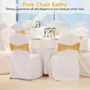 Coperture per sedia da 6 pezzi Assini Bows Stretch Spandex Cover Band con fibbia per il matrimonio El Banchet Birthday Party Decorazioni per la casa