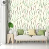 Fonds d'écran Green Bristle Grass Patter Papin PVC PEEL et PLANT Stick Plant Home Decor Wall Sticker Roll Bedroom Armoret Table Facile à appliquer