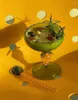 Weingläser Nischendesign kreativer Erdbeergriff hohe Eisbecher Einfacher Cartoon Fruchtsalat Dessert Schüssel süßes Glas koreanische Art im Stil