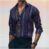 Mens Dress Shirts Casual Striped Plaid Lines Are Soft And Comfortable 2024 Spring Summer Button Fashion Design