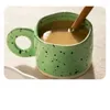 Muggar Creative Ring Handle Ceramic Mug Candy Color Milk Coffee Cup Office Home Drinkware Mikrovågsugn Par Handgrip Cups