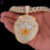 Passa il Diamond Test Pen Gioielli Hip Hop Moissanite Diamond 925 Sterling Sterling 18K Gold Iced Out Ieopard Ciondolo
