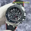 Perfect AP Wristwatch Royal Oak Offshore Series 26470SO VAMPIRE CERAMIC RING PRÉCISION ACIER CHRONOGRAPH