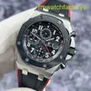 Perfekt AP Wristwatch Royal Oak Offshore Series 26470SO Vampire Ceramic Ring Precision Steel Chronograph Watch Mens Automatic Machinery 42mm