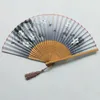 Figurine decorative Flowing Flowing Fan Fan Vintage Bamboo Hand Hand Fans Treaks Dance Home Decorations Music Festival Gift Festival