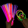 Dekoracja imprezowa 50/100 PCS GLOW Stick Fluorescencyjny neon naszyjnik