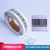 SİSTEM 1000 PCS/ROLL RF 8.2MHz EAS Yumuşak Etiketi 4x4cm Barkod, RF Hırsızlık Anti Sticker, Süpermarket Perakende Mağazası Güvenlik Alarm Etiketi