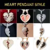 Designer S925 Sterling Silver Iced Out Pendant Fine Smycken Pendants Charm Elegant Diamond Heart Shape Pendants for Men