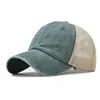 Ballkappen UV -Schutz Baseball Cap Vintage atmungsaktiven Waschensportsporthut Visor Denim Hip Hop Männer