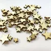 Party Decoration 100Pcs Natural Wooden Star Plain Shabby Chic Craft Scrapbook Rustic Wedding Decorations Christmas Supplies