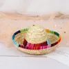 Vêtements pour chiens mini chiens de compagnie chapeau de paille de plage de la plage de la maison décoration de dentelle pêcheur