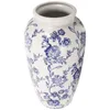 Vases Blue White Porcelain Vase Ceramic Flower Pot Craft Decor Home Desktop Designed Living Room Pots