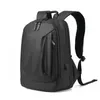 Rugzak 14 15,6 inch Laptop Men PU Materiaal Waterdichte School Backpacks USB -oplaadbedrijf Male reistas eenvoudige stijl