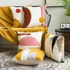 Pillow Emboridery Cover 45x45cm Square Colors Pink Beige Yellow Brown Home Decoration For Living Room Bed