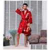 Ropa de dormir para hombres para hombres para hombres negros bata kimono kimono satin satin nightwear