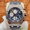 AP Brand Wristwatch Epic Royal Oak AP26470 Męskie automatyczne technik mechaniczny Watch Watch Blue Plate 42 mm Akcesoria o średnicy Kompletne