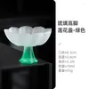 Koppar tefat 2 st/ställ in kinesisk stil kreativitet glas lotus master handgjorda prov te cup maker high foot teware gåvor