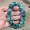 Brin 12 mm Nature Bleu clair Jade Agate Bracelet Green Hand Catenary Stone