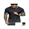 Herren T-Shirts Herren T-Shirts Gradient Kurzarm T-Shirt Mode runde Nacken Tee Retro Loose High Street Casual Drop Lieferung Dhbej