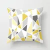 Cuscino zengia cojines decorazioni di divano di divano giallo fiori decorazione geometrica in poliestere domestico housse de coussin