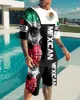 SUSuit maschili da uomo T-shirt Summer Set Outfits Male Abbigliamento Street Shirt Two pezzi Two Pezzi 3D Casual Ofuit tracce di sede a oversize Beach