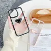 iPhone 14 13 12 11 Pro Max 13Pro Luxury Case Protection Cover用の透明なバックプレートプレートレンズリングデザイナー電話ケース