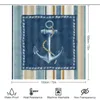 Shower Curtains Nautical Sailor Painting Boat Anchor Curtain Modern Non-slip Carpet Waterproof Polyester Home Decor 180