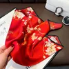Écharrés Mulberry Real Silk Scarf pour femmes châle pashmina fleur imprimée Foulard Femme Squares carrés Bandana Lady Hijab