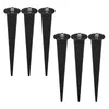 Décorations de jardin 6 pcs pelouse stands de support pour les lumières extérieures aménagement paysager Vis paysage PP Remplacement des pièces solaires