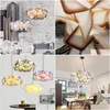 Chandeliers Slamp Clizia 서스펜션 라이트 아크릴 샹들리에 디자인 팬시 LED 침실 카페 조명 드롭 배달 DHVXP