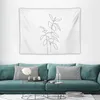 Tapisches Dessin de la ligne de plantes - Ellie Tapestry Decoration Room Aesthetics for Accessories Wall Deco