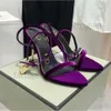 2024 Dress Shoes Lady Sandals High Heels Padlock Naked Sandal Luxury Brands Gold Heel Shiny Nappa Leather Pointy Wedding Party Dress Pump Ankle Strap Shoea