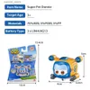 Action Toy Toy Figures Super Wings Super Donnie Press Top لتغيير العاطفة ألعابًا قابلة للتكديس مع الأضواء شخصيات هدية عيد ميلاد أنيمي L240402