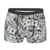 Sous-pants billets de cent dollars homme culotte mâle sous-vêtements masculin ventier shorts boxer biscuits