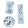 Heart orso 3d amore biscotti in silicone stampo stampo stampo stampo stampo arredamento caramelle