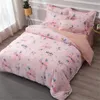 Set di biancheria da letto set di rosa in cotone 3d hd stampato digitale da 3/4 pezzi copripiumini morbidi trapunti di lusso traspirato