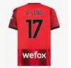 23 24 Milans Ibrahimovic Giroud Soccer Jerseys 2023 Pulisic Theo Tonali Rafa leao reijndersシャツRomagnoli S.castillejo reijnders loftus-cheeフットボールユニフォームxxl