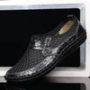 Casual Shoes Breattable Mesh Men's Large Handmade Leather Fashion Trend 2024