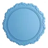 Table Mats Silicone Place Mat Round Lace Shape Pad Dining Insulation Po Frame Decoration Wedding Coasters