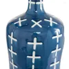 Vasen 15 "19" H Blue Ceramic Vase mit unterschiedlichen Mustern 3 -Set von 3