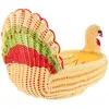 Dinnerware Sets Fruit Basket Storage Woven Pallet Imitation Rattan Pp Turkey Shape Holder Baskets For Kitchens Hamper