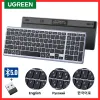 Klawiatury Ugreen Klawiatura bezprzewodowa Bluetooth 5.0 2.4G Rosyjska/Koreańska/EN 99 Keycaps dla MacBook iPad PC Tablet USB C