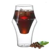 Casas de vino Taza de café de vidrio doble taza de borosilicato transparente Tazas termales aisladas Bebe Café para té Latte