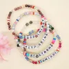 STRAND GO2BOHO Little Words Positieve energie Alfanumeriek Intercristal Semi-Deelname Handgemaakte kleurrijke armband