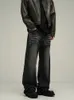 Jeans americanos masculino design china-chic detecta pequena multidão high street ruffian belos calças de alta classe amantes de streetwear 240329