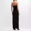 The * row 24th year dress for women in spring and summer with a high-end feel, a strapless dress with a draped chest and no shoulder straps, and a waist cinched A-line long skirt