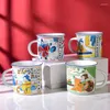 Mugs Original Enamel Retro Ceramic Mug Large Capacity Personalized Trend Household Water Cup Beer Couple Breakfast